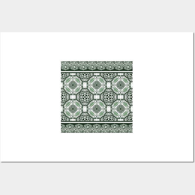 Jade green ornamental design Wall Art by hamptonstyle